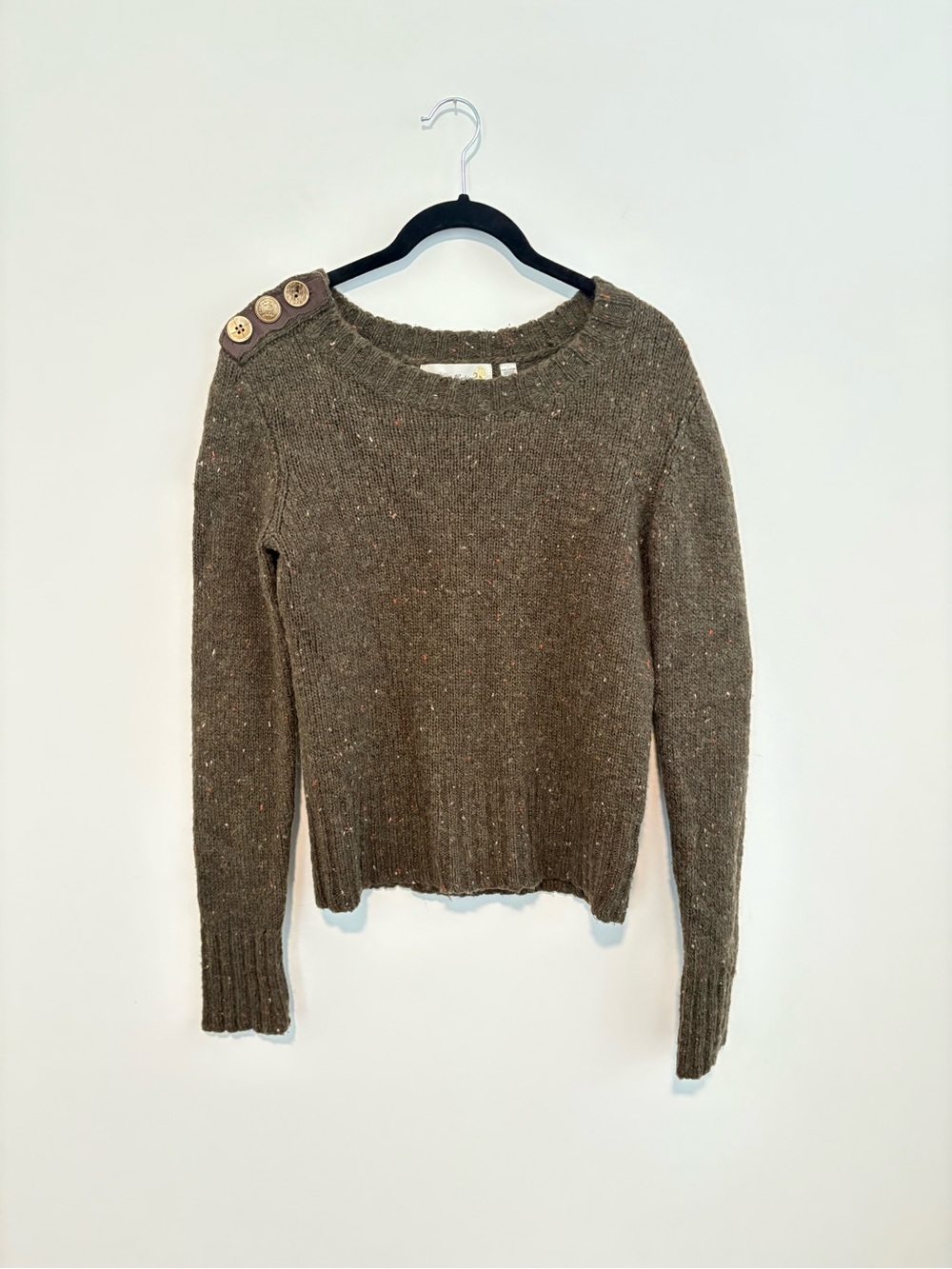 Olive Green Flecked Sweater
